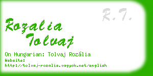 rozalia tolvaj business card