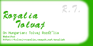 rozalia tolvaj business card